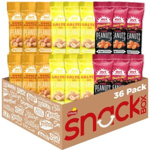 (36 Pack) Nut Harvest, 3 Flavor Peanuts Variety Pack [w/S&S]