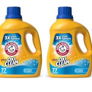 (Pack of 2) 100.5 Fl oz Arm & Hammer Plus OxiClean Fresh Scent, 77 Loads Liquid Laundry Detergent