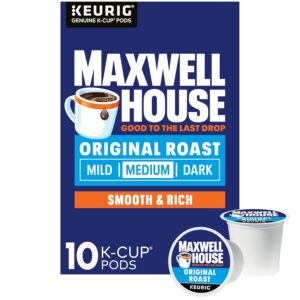 10 ct Box - Maxwell House Original Roast Medium Roast K-Cup Coffee Pods [w/S&S] [25% coupon]