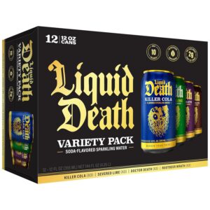 12 Fl Oz (Pack of 12) Liquid Death Soda-Flavored Sparkling Water - Classic Soda Variety Pack, Less Sugar [w/S&S] [35% coupon]