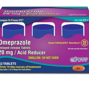 (3 Box) Omeprazole 20mg, Total 42-Count Tablets [w/S&S]