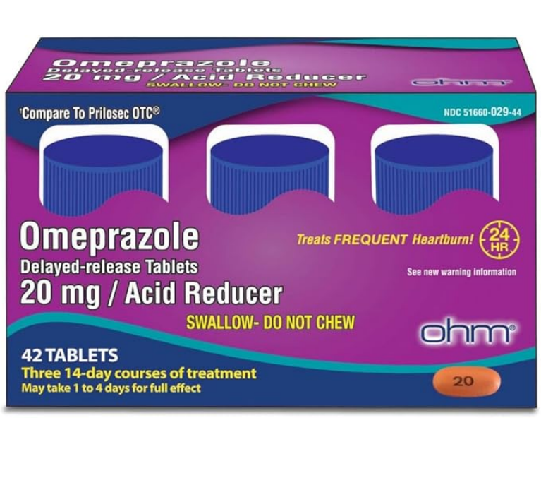 (3 Box) Omeprazole 20mg, Total 42-Count Tablets [w/S&S]