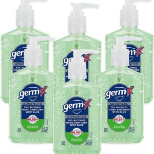8 Fl Oz (Pack of 6) Germ-X Advanced Hand Sanitizer with Aloe and Vitamin E